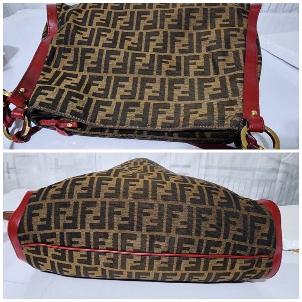 Authentic Fendi Zucca Print Canvas Medium Tote Ba… - image 8